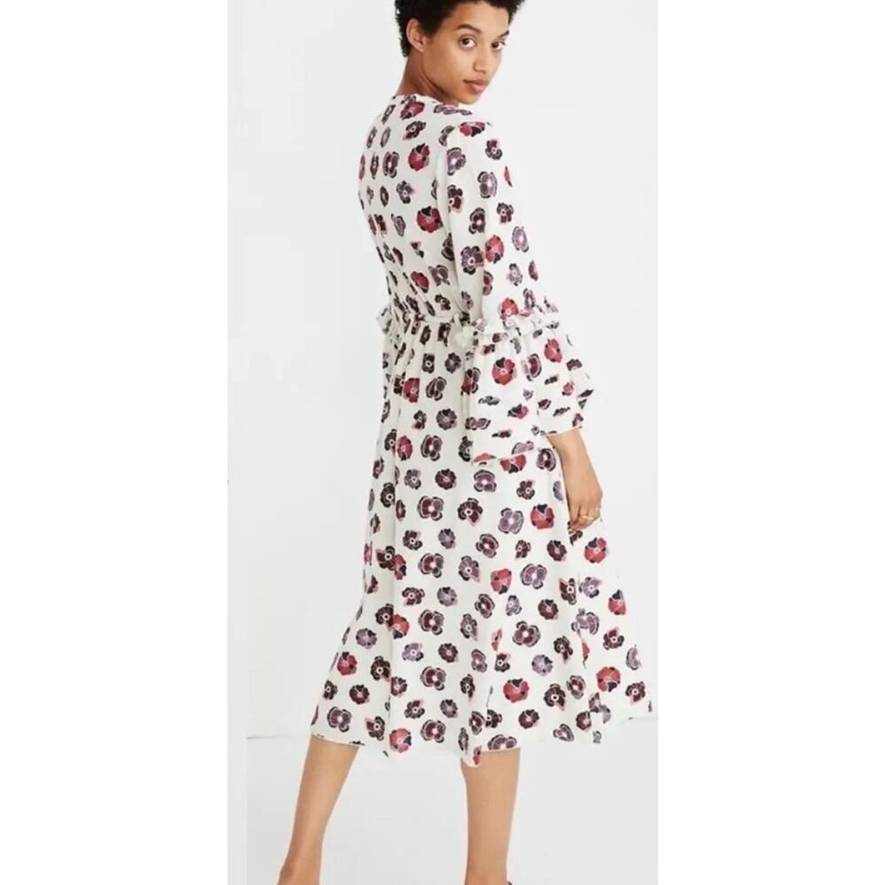 Madewell x Karen Walker Fantasia Floral Pleated Midi Dress Size 4 - Picture 3 of 11